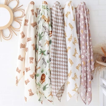 LifeTree Muslin Swaddle Blankets for Newborns and Infants