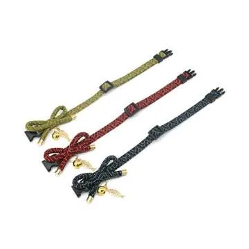 PetSoKoo Cute Bowtie Cat Collar with Bell. Japanese Stylish Bowknot & Fish Charm. Safety Breakaway, Soft, Lightweight, for Girl Boy Male Female Cats Kitten,Green