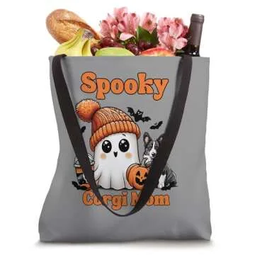 Spooky Corgi Mom Halloween Tote Bag