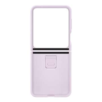 SAMSUNG Galaxy Z Flip5 Silicone Phone Case with Ring, Clear Protective Cover with Soft Matte Finish,...