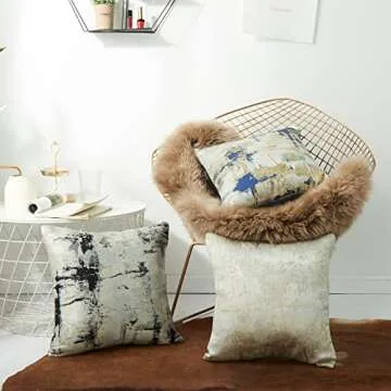 Elegant LOHDALOLF Jacquard Pillow Covers Set of 2