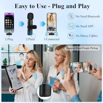 Nefuo Wireless Lavalier Microphone for iPhone - Clear Sound