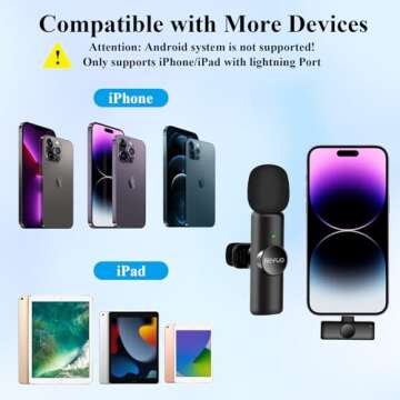 Nefuo Wireless Lavalier Microphone for iPhone - Clear Sound