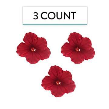 Global Sugar Art Hibiscus Sugar Cake Flowers - Red Decoration Set by Chef Alan Tetreault