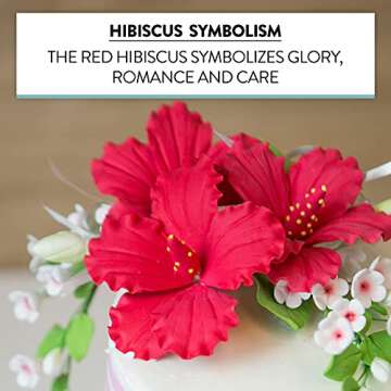 Hibiscus Sugar Flowers - Elegant Cake Decoration Trio