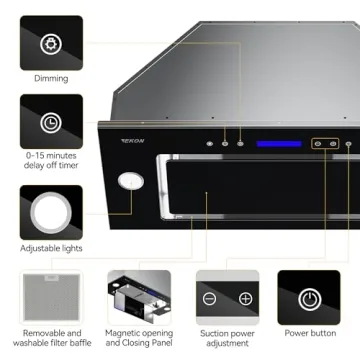 EKON 30'' Insert Range Hood - 900 CFM, Touch Control