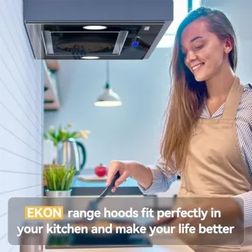 EKON 30'' Insert Range Hood - 900 CFM, Touch Control