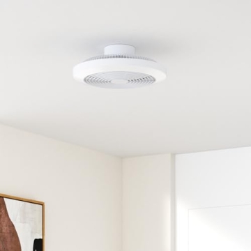 Smart Bladeless Ceiling Fan with LED Lights