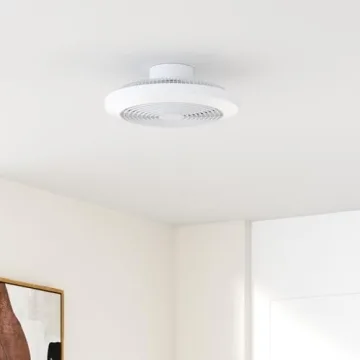 Smart Bladeless Ceiling Fan with LED Lights