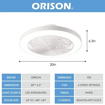 Smart Bladeless Ceiling Fan with LED Lights