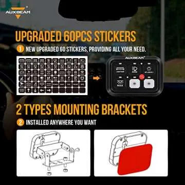 Auxbeam 6 Gang Dimmable Switch Panel for Vehicles - 2 Year Warranty