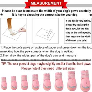 QUMY 4PCS Dog Boots for Large Dogs, Medium Dog Shoes & Paw Protectors for Hot Pavement, Summer Heat ...