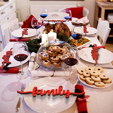 Charming 12-Piece Rustic Christmas Plate Decor