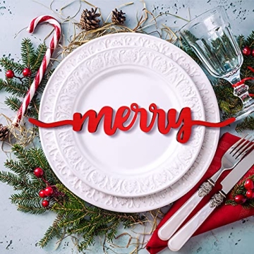 Charming 12-Piece Rustic Christmas Plate Decor