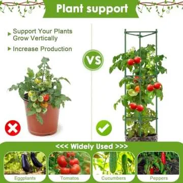 Tomato Cages for Garden,6 Pack Tomato Cages Trellis, Tomato Cages Heavy Duty Tomato Stake Support, Plant Cage Garden Cage for Pots Vegetables Plants 48 inches