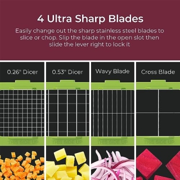 MuellerLiving 4-Blade Onion Chopper Pro for Effortless Meal Prep