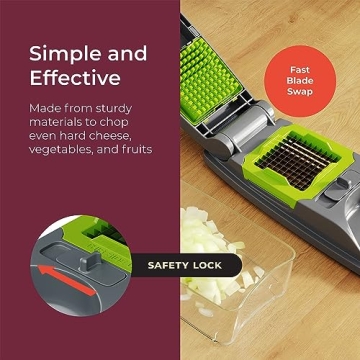 MuellerLiving 4-Blade Onion Chopper Pro for Effortless Meal Prep