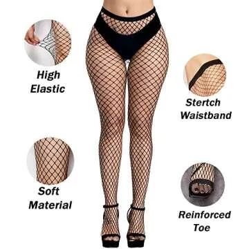 Stylish PERAMBRY Women's Fishnet Tights for Trendy Outfits