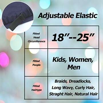 Adjustable Satin Night Cap for Dreadlocks and More