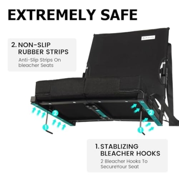 Portable Stadium Seats with Back Support for Events