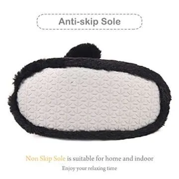 Penguin Cute Women Slippers Funny Animal Slippers Novelty Plush Slippers Fluffy Fuzzy Winter Warm Bedroom House Shoes Cartoon Slippers for Women Men Teen Girls