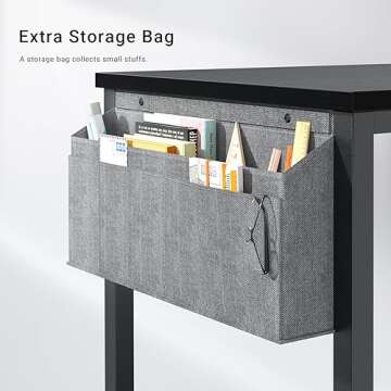 Foxemart 47 Inch Computer Desk with USB Power Outlets