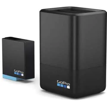 GoPro Hero 8 Black Action Camera Dual Battery Charger with Extra Original Battery (HERO8 Black) Shorty Tripod + 32GB U3 Memory Card + Ritz Gear 5 Piece Cleaning Kit