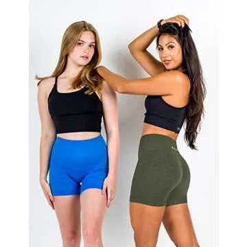 CELER Womens Workout Shorts Seamless Scrunch Butt Gym Shorts High Waisted Yoga Athletic Booty Shorts, 01 Army Green XS