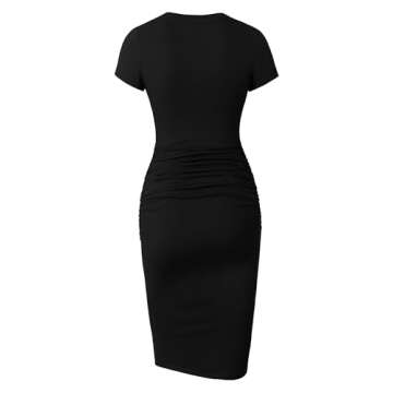 Missufe Ruched BODYSUIT Sundress Knee Length Casual Dress