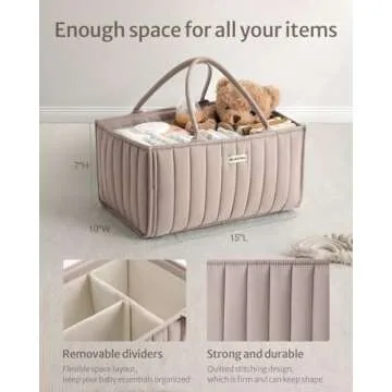Blissful Diary Diaper Caddy Organizer for Newborn Essentials