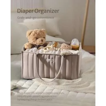 Blissful Diary Diaper Caddy Organizer for Newborn Essentials