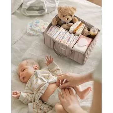 Blissful Diary Diaper Caddy Organizer for Newborn Essentials