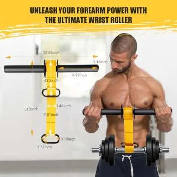 Forearm Strengthener & Wrist Roller for Fast Grip Gains