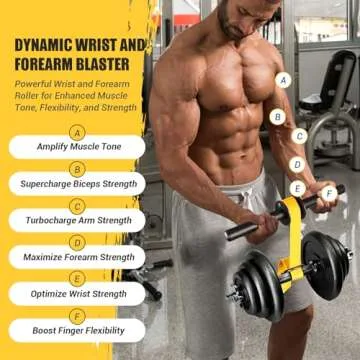 Forearm Strengthener & Wrist Roller for Fast Grip Gains