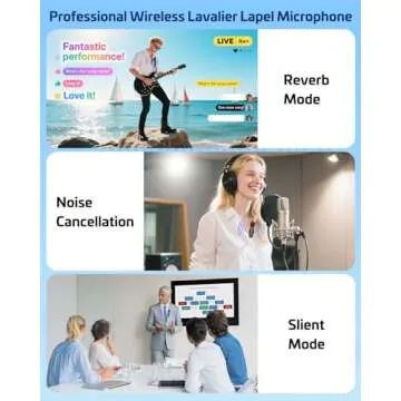 Pink Wireless Lavalier Microphone for iPhone & Android