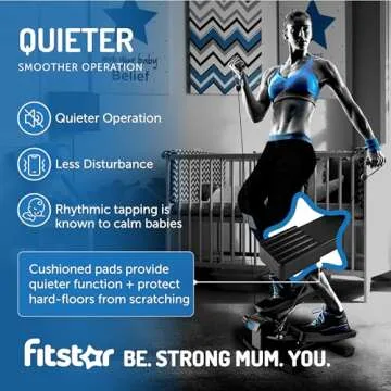 FitStar Premium Stair Steppers for Exercise at Home - Stair Stepper with Resistance Bands, Mini Stepper with 300LBS Capacity, Fitness Mini Stepper with Resistance Bands - Resistance Cardio Exercise