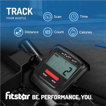 FitStar Premium Stair Steppers for Exercise at Home - Stair Stepper with Resistance Bands, Mini Stepper with 300LBS Capacity, Fitness Mini Stepper with Resistance Bands - Resistance Cardio Exercise