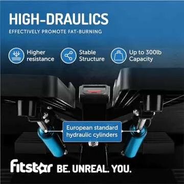 FitStar Premium Stair Steppers for Exercise at Home - Stair Stepper with Resistance Bands, Mini Stepper with 300LBS Capacity, Fitness Mini Stepper with Resistance Bands - Resistance Cardio Exercise