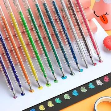 Grabie Glitter Gel Pens: 12 Vibrant Colors for Creative Expression