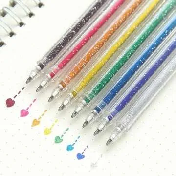 Grabie Glitter Gel Pens - 12 Vibrant & Colorful Pens