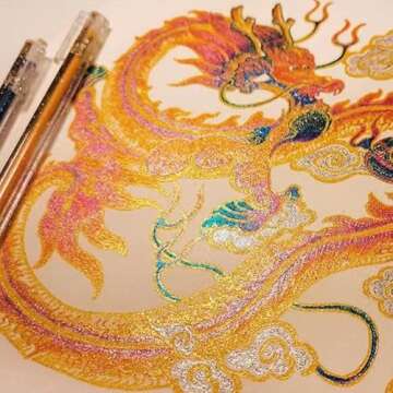 Grabie Glitter Gel Pens - 12 Vibrant & Colorful Pens