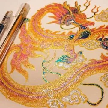 Grabie Glitter Gel Pens - 12 Vibrant & Colorful Pens