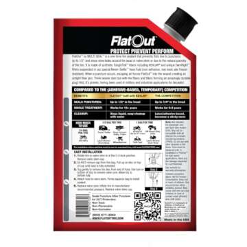 FlatOut Off-Road Multi-Purpose Tire Sealant - Prevents and Repairs Flat Tires - Seals Leaks - Contai...