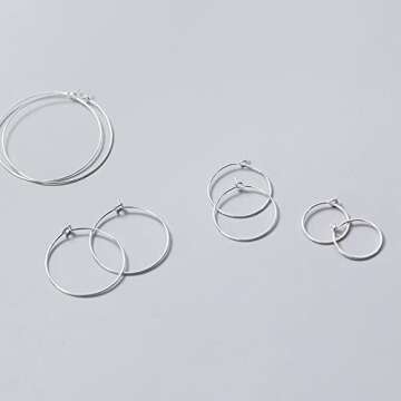 Dainty Sterling Silver Hoop Earrings for Women