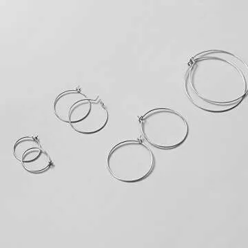 Dainty Sterling Silver Hoop Earrings for Women
