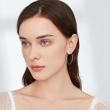 Dainty Sterling Silver Hoop Earrings for Women