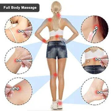 melonsun Acupuncture Pen - Stainless Steel Manual Acupuncture Pen - for Full-Body Deep Tissue Merdian Pain Relief & Facial Massage