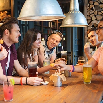 AKONEGE Ribbed Glass Cups with Lids and Straws Set
