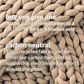 Nuzzie Chunky Knit Blanket - Breathable, Cooling, Hand Made Knit Throw Blanket for Sleep - Machine Washable, Stylish Decor Design - Beige, 15 lb Full