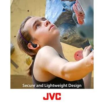 JVC Sport True Wireless Earbuds Headphones, Lightweight and Compact, Long Battery Life (up to 30 Hours), Sound with Neodymium Magnet Driver, Water Resistance (IPX5) - HAEC25TB (Black), Small